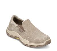 Skechers Homme Respecté-Fallston Toile à Enfiler, Taupe, 45 EU