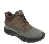 Skechers Homme Respected Swamper Bottine, Olive Leather/Duraleather/Brown Trim, 44 EU