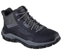 Skechers Homme Santoro Hopkins Botte de randonnée, Black Leather/Synthetic/Mesh, 42 EU