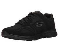 Skechers Homme Satisfaction Sneakers Basses, Noir (Black 58350-Bbk), 44 EU