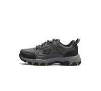 Skechers Homme Selmen Cormack Basket, Cuir Anthracite avec Maille synthétique, 43 EU