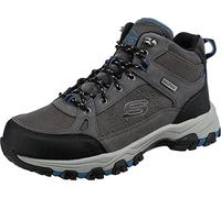 Skechers Homme Selmen Melano Botte de randonnée, Gray Leather W Synthetic Mesh, 42 EU