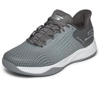 Skechers Homme Skechers Viper Court Reload Slip-In ENTRAINEUSE, Grey Synthetic/ Charcoal/ Textile/ Trim, 42 EU