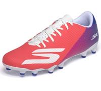 Skechers Homme SKX_2 Academy Chaussures de Football pour Gazon Artificiel, White/Blue/Pink, 41 EU
