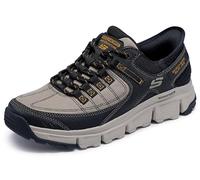 Skechers Homme Sommets à Baskets, Maille Synthétique Taupe Bordure Noire, 39 EU