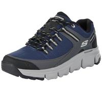 Skechers Homme Summits at Upper Draft Baskets, Bordure Grise en Maille synthétique Bleu Marine, 46 EU