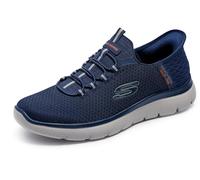 Skechers Homme Summits High Range Slip-In ENTRAINEUSE, Navy Mesh/Trim, 43 EU