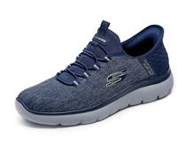 Skechers Homme Summits Key Pace Mocassin, Navy Mesh, 41.5 EU