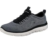 Skechers Espadrilles Homme Summits Louvin – Mesh/PU noir, liseré blanc – 41,5 EU