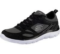 Skechers Homme Summits South Rim Espadrilles, Black Leather/Mesh/White Trim, 43 EU