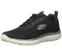 Skechers Homme Summits Torre Espadrilles, Black Mesh/Charcoal Trim, 46 EU