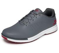 Skechers Homme Tempo Waterproof Golf Shoes Basket, Grey Synthetic/Red Trim, 43.5 EU
