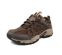 Skechers Homme Terraform-Selvin Goodyear Rubber Low Profile Lace Up Basket, Dark Brown Leather W/Mesh, 41 EU