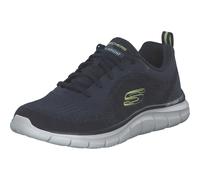 Skechers Homme Track Glendor Basket, Navy Knit/Lime PU, 44 EU