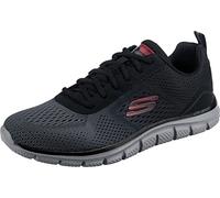 Skechers Homme Track-ripkent Flat-sheets, Garniture Anthracite En Filet Noir, 47.5 EU