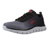 Skechers Homme Track Ripkent Shoes, Garniture Anthracite En Filet Noir, 45.5 EU