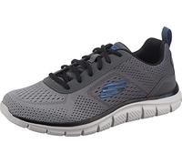 Skechers Homme Track-RIPKENT Sports Shoes, Charcoal Mesh Black Trim, 47.5 EU