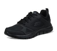 Skechers Homme Track Syntac Chaussures>homme>baskets-mode, Black Leather Mesh Black Trim, 42 EU