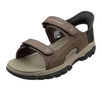 Skechers Homme Tresmen Reece Sandale, Chocolate Synthetic, 39.5 EU