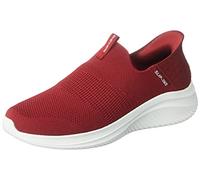 Skechers Homme Ultra Flex 3.0 Smooth Step Glisser sur, Burgundy Knit/Trim, 45 EU
