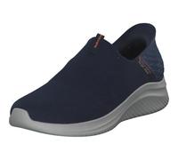 Skechers Mocassins à Enfiler Ultra Flex 3.0 pour Homme, Mains Libres, Bordure en Tricot Bleu Marine, 9.5 UK Wide