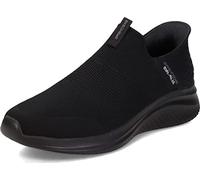 Skechers Homme Ultra Flex 3.0 Smooth Step Sneakers,Sports Shoes, Black Knit/Trim, 42.5 EU