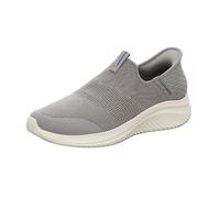 Skechers Homme Ultra Flex 3.0 Smooth Step Sneakers,Sports Shoes, Grey Knit/Trim, 44 EU