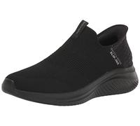 Skechers Homme Ultra Flex 3 Mocassin, Bordure en Tricot Noir, 42.5 EU Large