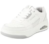 Skechers Homme Uno Court Baskets, White Leather Duraleather Grey Trim, 42 EU