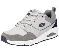 Skechers Homme Uno Retro One Baskets, Maille en Daim Duraleather Gris, 45 EU