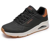 Skechers Homme UNO Suited on Air Sneaker, Black/White, 45.5 EU Large