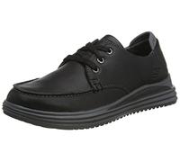 Skechers Homme Valargo éprouvée Basket, Cuir Noir, 43 EU