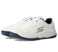 Skechers Homme Viper Court Pickleball Baskets, White Synthetic/Mesh/Navy Trim, 47 EU