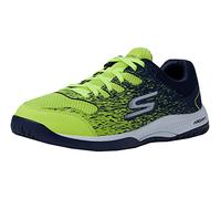 Skechers Homme Viper Court Pickleball Baskets, Yellow Synthetic/Mesh/Navy Trim, 46 EU