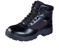Skechers Homme Wascana Benen Botte Industrielle, Black Leather W Textile, 45 EU