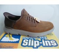 Skechers Hommes Slip-Ons Baskets Chaussures Sport Marron 205046