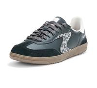 Skechers Hotshot Shimmering SpotsSneaker pour Femme, Cuir Duralteather Noir avec Bordure Blanche, 36 EU