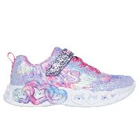 Skechers Infinite Heart Lights - Color Lovin Chaussures Moyen Width en Lavande, Pointure 33