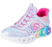 Skechers Fille Girls Baskets, Bordure synthétique Lavande, 27 EU