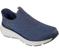 Skechers Homme Edgeride Commissioner Basket, Navy Knit/Orange Trim, 45 EU