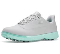 Skechers Jasmine 2 Chaussures de Golf imperméables pour Femme, Gris/Menthe à Pointes, 36.5 EU
