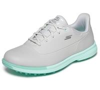 Skechers Jasmine Chaussures de Golf imperméables pour Femme, Gris/Menthe sans Pointes, 36 EU
