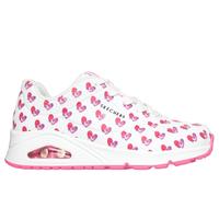 Skechers Jason Naylor: UNO - Live Life Colorfully Chaussures Moyen Width en Blanc/Rose, Pointure 40