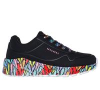 Skechers JGoldcrown: UNO Lite - Subtle Love Chaussures Moyen Width en Noir, Pointure 28.5