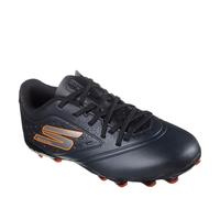 Skechers Jr Youth Fg Firm Ground Chaussures de football pour garçon, noir/orange, 35 EU