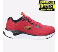 Skechers Junior Garçons Solar Fuse Kryzik Lacets Entraîneur Sport Rouge