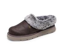 Skechers Keepsakes Delight Fall, Chaussons femme | Pantoufles décontractées, semelle intérieure en mousse à mémoire de forme, dessus en tricot doux, doublure en fausse fourrure