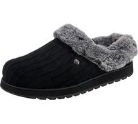 Skechers Keepsakes - Ice Angel Flache Hausschuhe Femme, Black-Grey, 37 EU