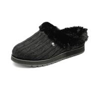 Skechers Keepsakes - Ice Angel Flache Hausschuhe Femme | Pantoufles décontractées, semelle intérieure en mousse à mémoire de forme, dessus en tricot doux, doublure en fausse fourrure