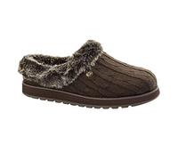 Skechers Keepsakes - Ice Angel Flache Hausschuhe Femme | Pantoufles décontractées, semelle intérieure en mousse à mémoire de forme, dessus en tricot doux, doublure en fausse fourrure